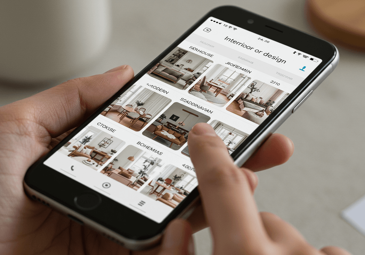 Pick Your Style - AI interior design app step 2 showing how to transform your room