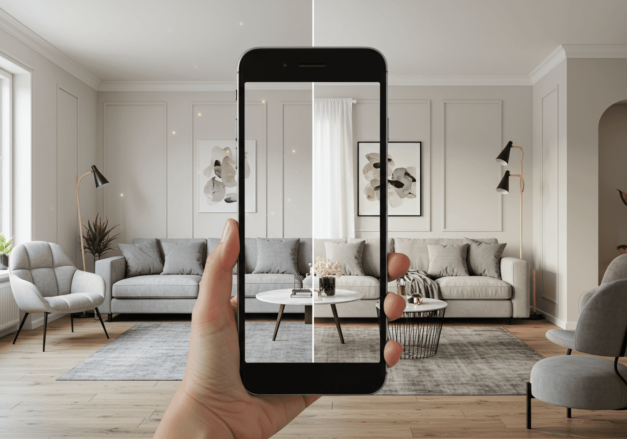 See the Magic - AI interior design app step 3 showing how to transform your room