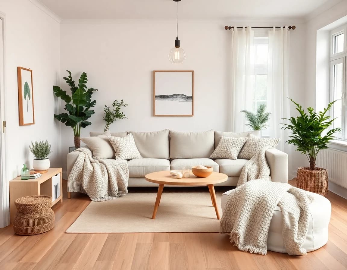 Scandinavian interior design style - AI home design app example showing a beautiful scandinavian room